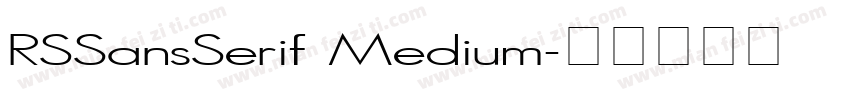 RSSansSerif Medium字体转换